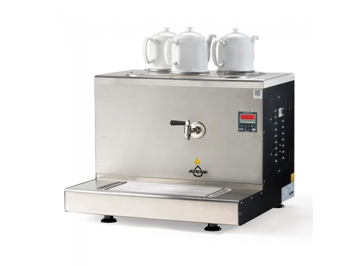 Ateşe Cappadocia Dijital 3 Demlikli Çay Kazanı, 30 L, Gaz+Elektrikli, Inox Ateşe Cappadocia Dijital 3 Demlikli Çay Kazanı, 30 L, Gaz+Elektrikli, Inox