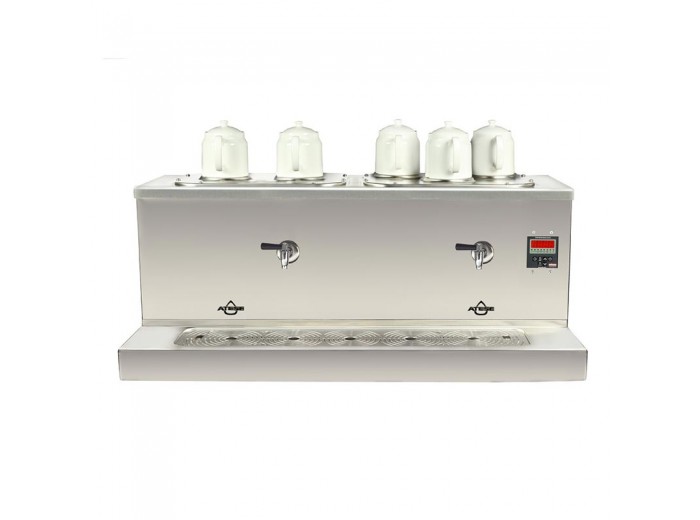 Ateşe Cappadocia Smart 5 Demlikli Çay Kazanı, 30+30 L, Elektrikli, Inox Ateşe Cappadocia Smart 5 Demlikli Çay Kazanı, 30+30 L, Elektrikli, Inox