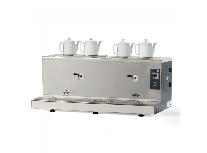 Ateşe Cappadocia Smart Plus 4 Demlikli Çay Kazanı, 30+30 L, Gaz+Elektrikli, Inox Ateşe Cappadocia Smart Plus 4 Demlikli Çay Kazanı, 30+30 L, Gaz+Elektrikli, Inox