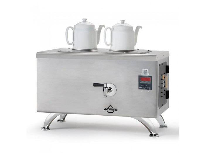 Ateşe Efes Smart 2 Demlikli Çay Kazanı, Elektrikli, Inox Ateşe Efes Smart 2 Demlikli Çay Kazanı, Elektrikli, Inox