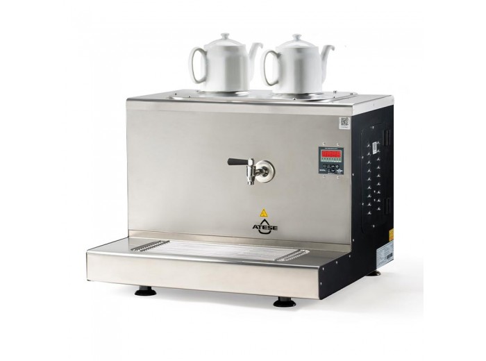 Ateşe Cappadocia Dijital 2 Demlikli Çay Kazanı, 30 L, Gaz+Elektrikli, Inox Ateşe Cappadocia Dijital 2 Demlikli Çay Kazanı, 30 L, Gaz+Elektrikli, Inox