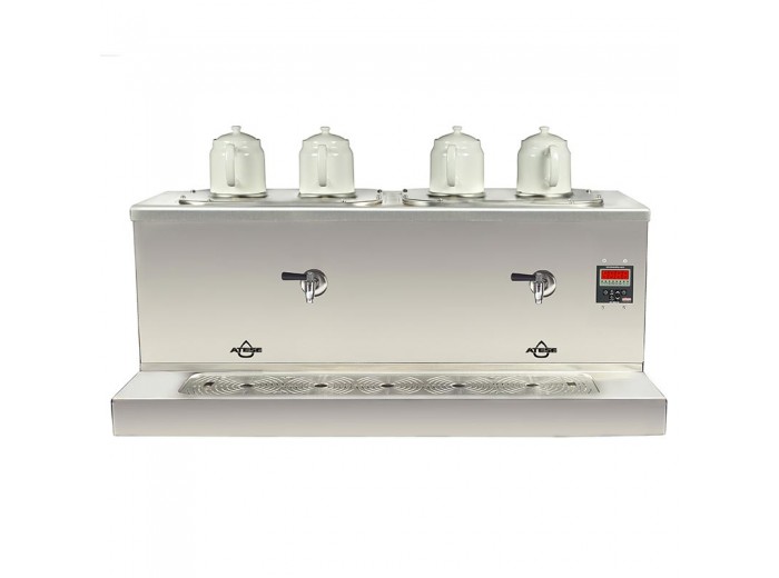 Ateşe Cappadocia Dijital 4 Demlikli Çay Kazanı, 30+30 L, Gaz+Elektrikli, Inox Ateşe Cappadocia Dijital 4 Demlikli Çay Kazanı, 30+30 L, Gaz+Elektrikli, Inox