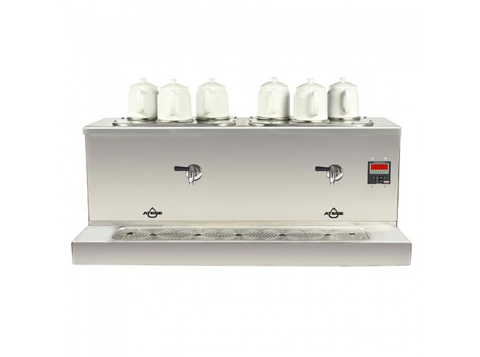 Ateşe Cappadocia Dijital 6 Demlikli Çay Kazanı, 30+30 L, Elektrikli, Inox Ateşe Cappadocia Dijital 6 Demlikli Çay Kazanı, 30+30 L, Elektrikli, Inox