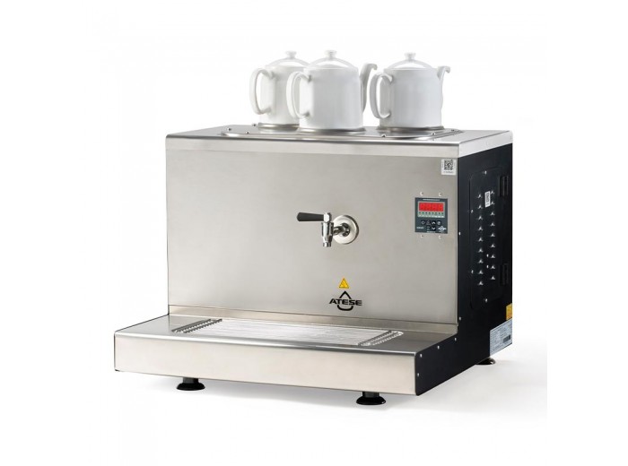Ateşe Cappadocia Smart 3 Demlikli Çay Kazanı, 30 L, Gaz+Elektrikli, Inox Ateşe Cappadocia Smart 3 Demlikli Çay Kazanı, 30 L, Gaz+Elektrikli, Inox