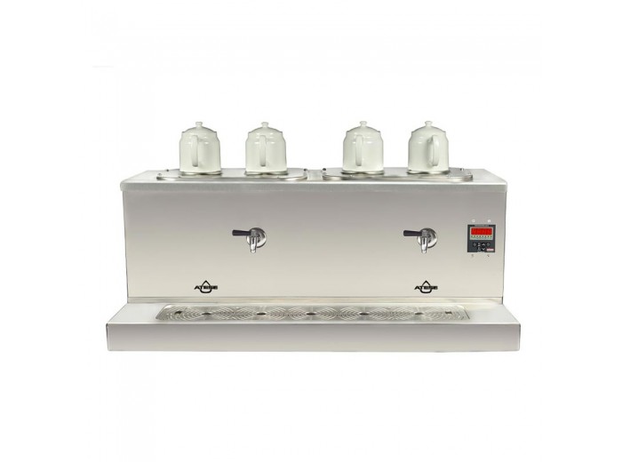 Ateşe Cappadocia Smart 4 Demlikli Çay Kazanı, 30+30 L, Gaz+Elektrikli, Inox Ateşe Cappadocia Smart 4 Demlikli Çay Kazanı, 30+30 L, Gaz+Elektrikli, Inox