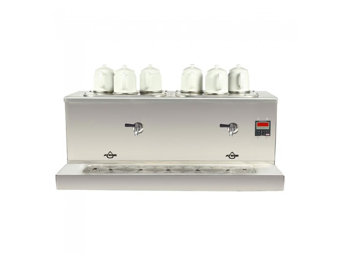 Ateşe Cappadocia Smart 6 Demlikli Çay Kazanı, 30+30 L, Elektrikli, Inox Ateşe Cappadocia Smart 6 Demlikli Çay Kazanı, 30+30 L, Elektrikli, Inox