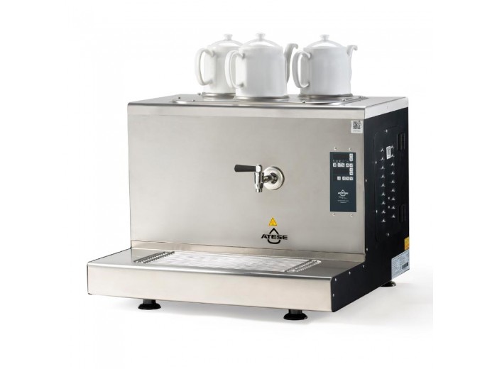 Ateşe Cappadocia Smart Plus 3 Demlikli Çay Kazanı, 30 L, Elektrikli, Inox Ateşe Cappadocia Smart Plus 3 Demlikli Çay Kazanı, 30 L, Elektrikli, Inox