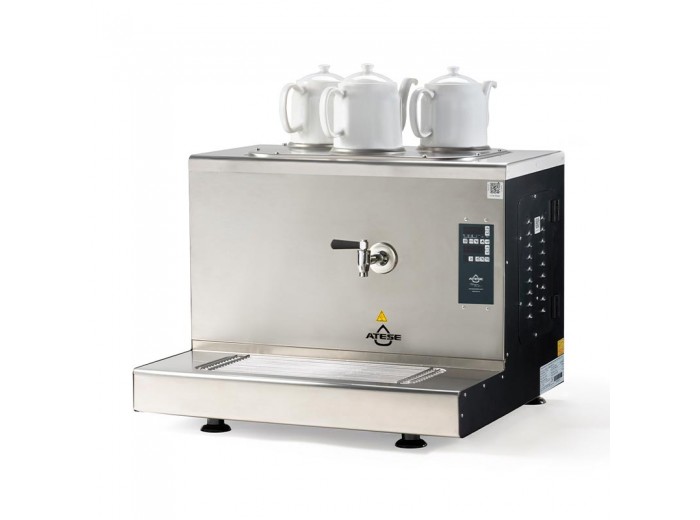 Ateşe Cappadocia Smart Plus 3 Demlikli Çay Kazanı, 30 L, Gaz+Elektrikli, Inox Ateşe Cappadocia Smart Plus 3 Demlikli Çay Kazanı, 30 L, Gaz+Elektrikli, Inox