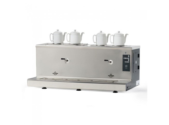 Ateşe Cappadocia Smart Plus 4 Demlikli Çay Kazanı, 30+30 L, Elektrikli, Inox Ateşe Cappadocia Smart Plus 4 Demlikli Çay Kazanı, 30+30 L, Elektrikli, Inox