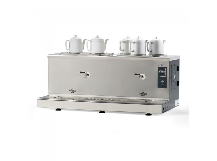 Ateşe Cappadocia Smart Plus 5 Demlikli Çay Kazanı, 30+30 L, Elektrikli, Inox Ateşe Cappadocia Smart Plus 5 Demlikli Çay Kazanı, 30+30 L, Elektrikli, Inox