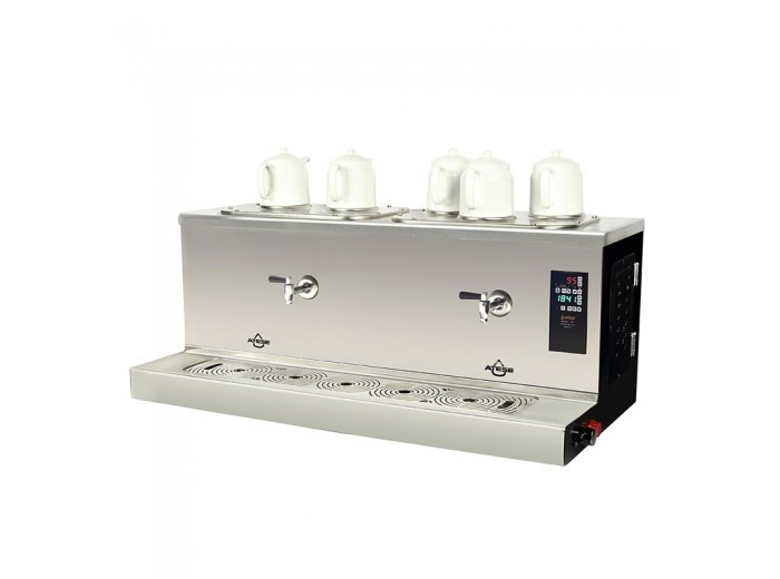 Ateşe Cappadocia Smart Plus 5 Demlikli Çay Kazanı, 30+30 L, Gaz+Elektrikli, Statik Boyalı Ateşe Cappadocia Smart Plus 5 Demlikli Çay Kazanı, 30+30 L, Gaz+Elektrikli, Statik Boyalı