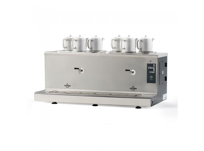 Ateşe Cappadocia Smart Plus 6 Demlikli Çay Kazanı, 30+30 L, Elektrikli, Inox Ateşe Cappadocia Smart Plus 6 Demlikli Çay Kazanı, 30+30 L, Elektrikli, Inox