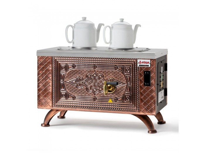Ateşe Efes Dijital 2 Demlikli Çay Kazanı, Elektrikli, Retro Ateşe Efes Dijital 2 Demlikli Çay Kazanı, Elektrikli, Retro