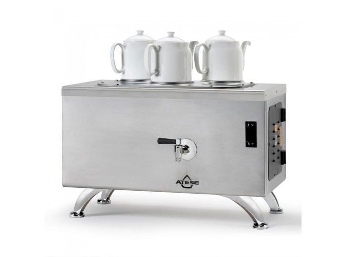 Ateşe Efes Dijital 3 Demlikli Çay Kazanı, Elektrikli, Inox Ateşe Efes Dijital 3 Demlikli Çay Kazanı, Elektrikli, Inox