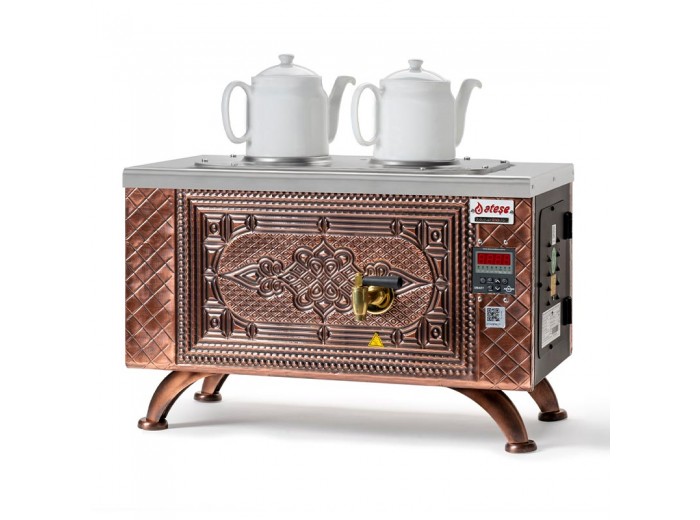 Ateşe Efes Smart 2 Demlikli Retro Çay Kazanı, Elektrikli Ateşe Efes Smart 2 Demlikli Retro Çay Kazanı, Elektrikli