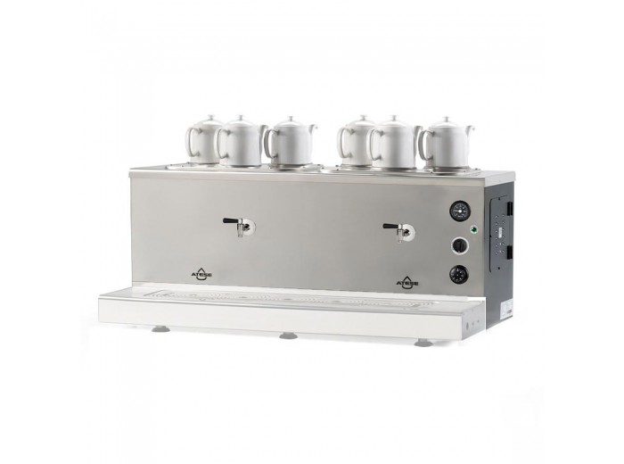 Ateşe Sümela Analog 6 Demlikli Çay Kazanı, Gaz+Elektrikli, Statik Boyalı Ateşe Sümela Analog 6 Demlikli Çay Kazanı, Gaz+Elektrikli, Statik Boyalı