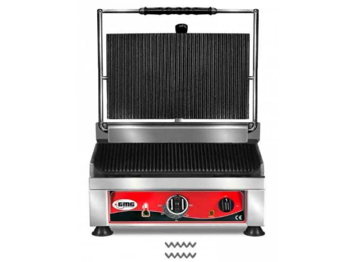 GMG KG 2745 E Yarı Oluklu Tost Makinesi, 45x27 cm