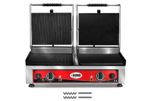GMG KG 2735 DEGG Tost Makinesi Çift Kapaklı Yarı oluklu, Yarı Düz 2 x 36 x 27 cm