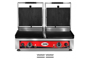 GMG KG 2735 DG Tost Makinesi Çift Kapaklı Yarı Oluklu, Yarı Düz 2 x 36 x 27 cm