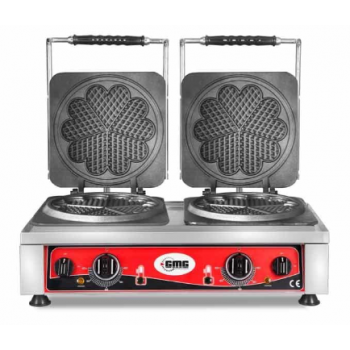 GMG KGW 21 L Çift Kapaklı Çiçek Model Waffle Makinesi, Ø 21 x 1,5 cm x 2