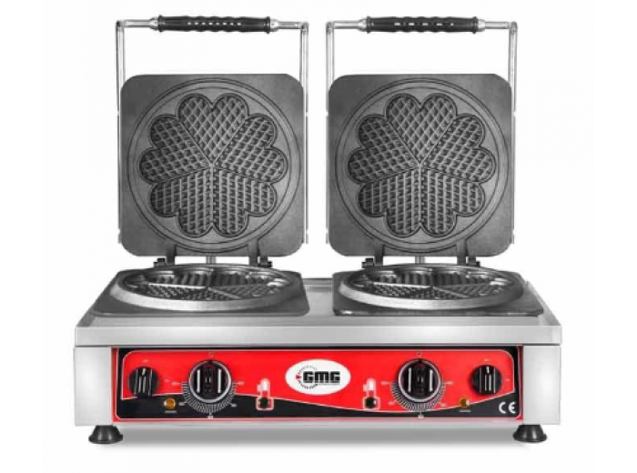 GMG KGW 21 L Çift Kapaklı Çiçek Model Waffle Makinesi, Ø 21 x 1,5 cm x 2