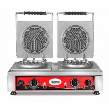 GMG KGW 21 S Çift Kapaklı, Çiçek Model Waffle Makinesi, Ø 17 x 1 cm x 2