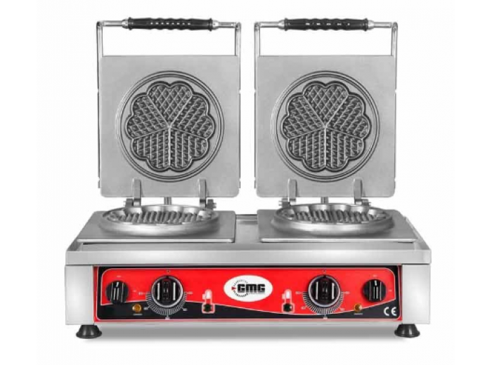 GMG KGW 21 S Çift Kapaklı, Çiçek Model Waffle Makinesi, Ø 17 x 1 cm x 2