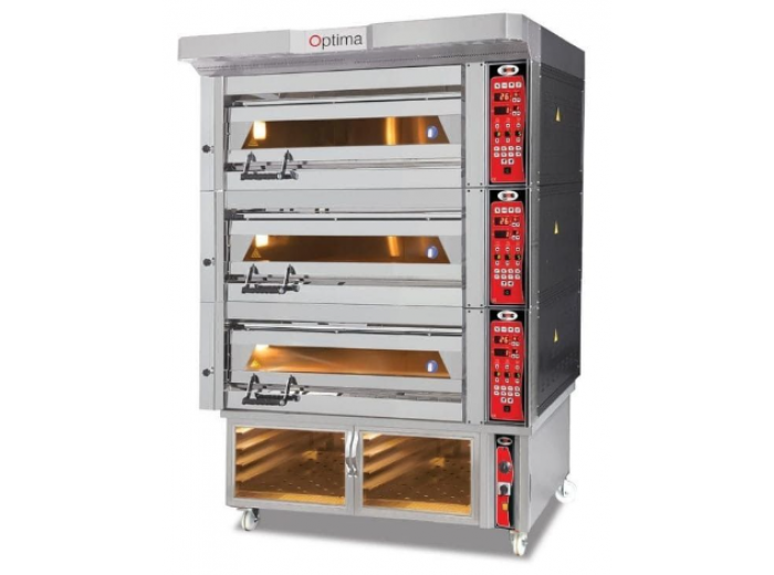 GMG PB3M-128 3 Katlı Taş Tabanlı Fermantasyon Dolaplı Pasta & Pasta Fırını