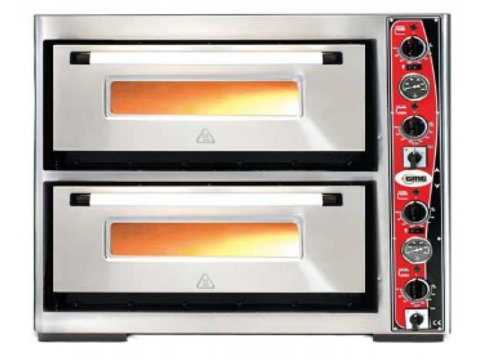 GMG PF 6262 DE-T(Termometreli) Ø 30cm 4+4 Adet Tepsi Kapasiteli Pizza Fırını