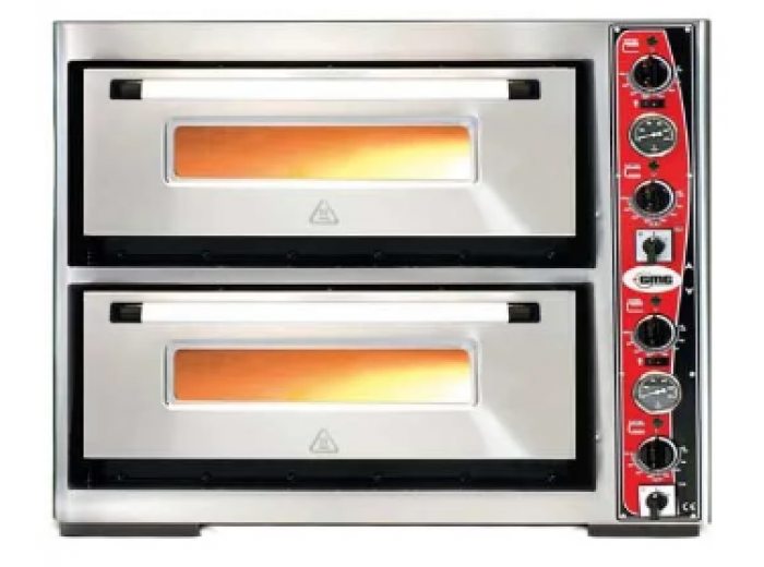 GMG PF 7070 DE-T(Termometreli)Ø 34cm 4+4 Adet Tepsi Kapasiteli Pizza Fırını