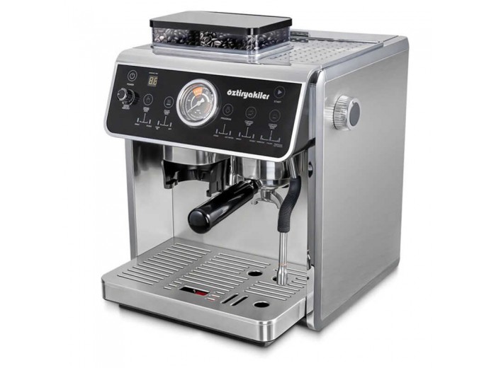 Öztiryakiler Mini Barista Öğütücülü Espresso Kahve Makinesi, Tek Gruplu Öztiryakiler Mini Barista Öğütücülü Espresso Kahve Makinesi, Tek Gruplu