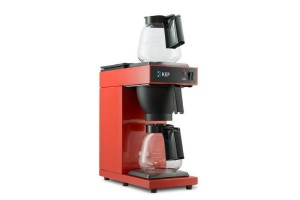 KEF Filtro FLT120-2 Filtre Kahve Makinesi, 144 Fincan/Saat Kapasiteli, Kırmızı Renk, Çift Potlu, 2400 W