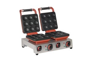 Omake  Balls İkili Waffle Makinesi, 64 mm, Elektrikli