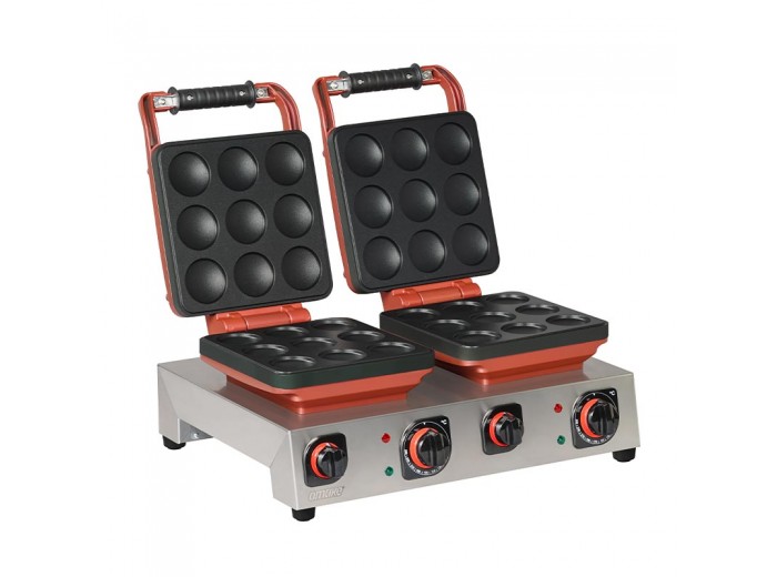 Omake Balls İkili Waffle Makinesi, 64 mm, Elektrikli Omake Balls İkili Waffle Makinesi, 64 mm, Elektrikli
