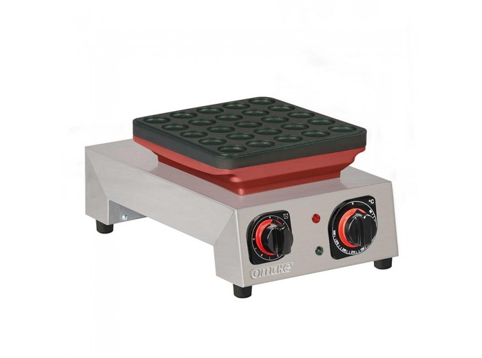 Omake Manuel Zamanlayıcılı Top Poffertjes Tekli Waffle Makinesi, Elektrikli Omake Manuel Zamanlayıcılı Top Poffertjes Tekli Waffle Makinesi, Elektrikli