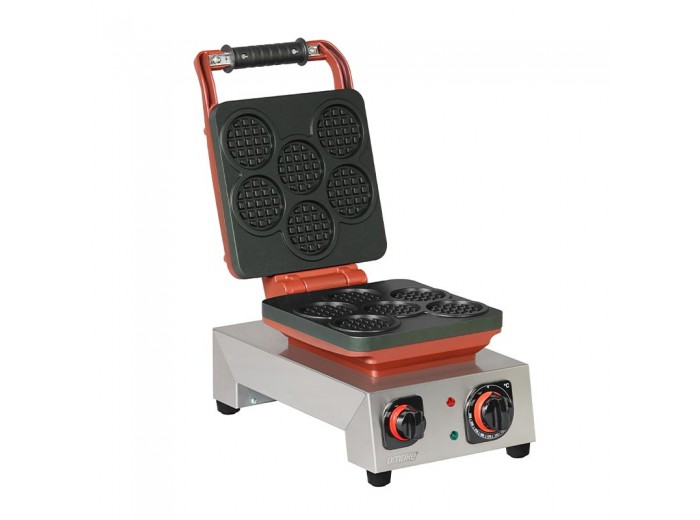 Omake Zamanlayıcılı Yuvarlak Mini Belçika Tekli Waffle Makinesi, Elektrikli Omake Zamanlayıcılı Yuvarlak Mini Belçika Tekli Waffle Makinesi, Elektrikli