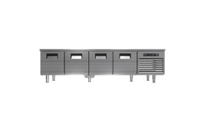 Portabianco CAU-4D60 Cihaz Altı Uzun Derin Dondurucu, Dört Kapılı, 300 Litre, 240*60*60 cm