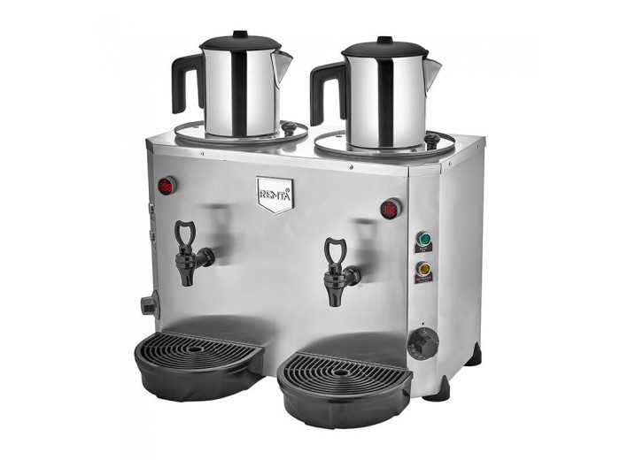 Remta DE15 Jumbo Çay Makinesi, 2 Demlikli, 9+9 L, Elektrikli, Siyah Remta DE15 Jumbo Çay Makinesi, 2 Demlikli, 9+9 L, Elektrikli, Siyah