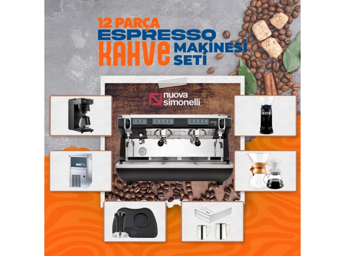 Nuova Simonelli Appia Life II Yüksek Kaşıklı Siyah Tam Otomatik + On İkili Fırsat Paketi Nuova Simonelli Appia Life II Yüksek Kaşıklı Siyah Tam Otomatik + On İkili Fırsat Paketi