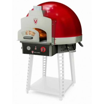 Venarro DYK-75-O Taş Tabanlı Odunlu Pizza Fırını, Kırmızı, 75x75 cm