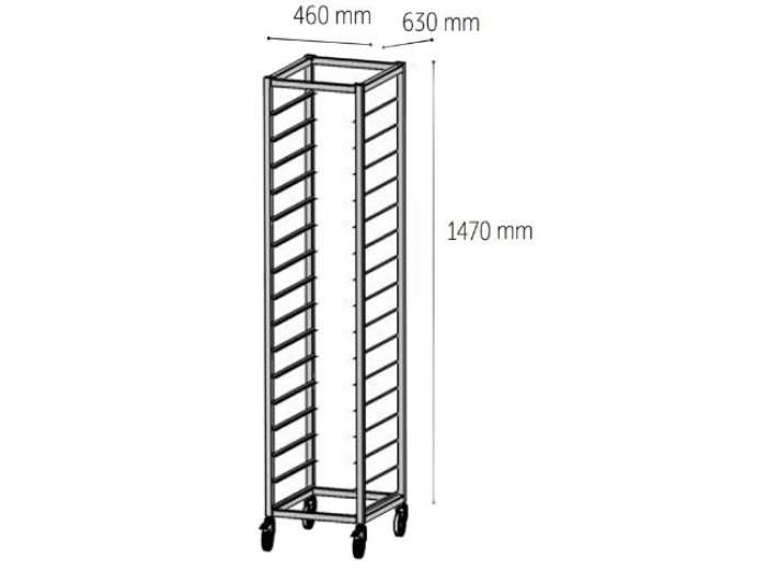 Venarro DEF-P14/40 T Patisserie Fırın, Tepsi Taşıma Arabası, 14 Tepsi Kapatiseli