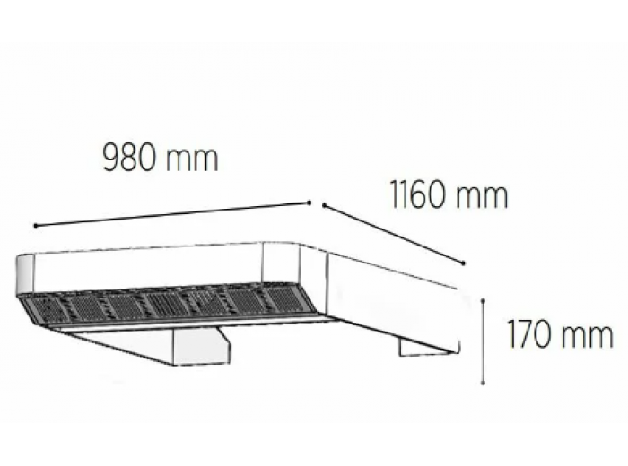Venarro DEF-P6DV Patisserie Fırın İçin Davlumbaz, Peregrin Serisi