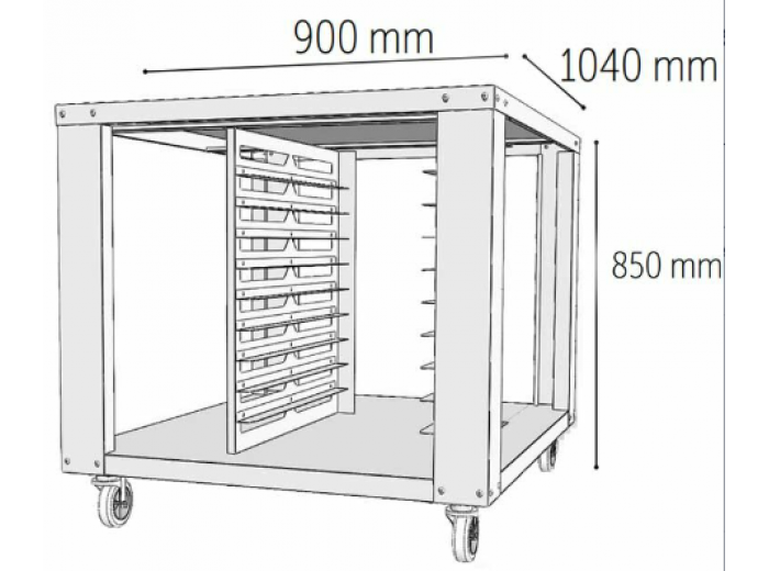 Venarro DEF-P9A 9 Tepsili Patisserie Fırın Alt Standı, 9-40x60 Peregrin Serisi