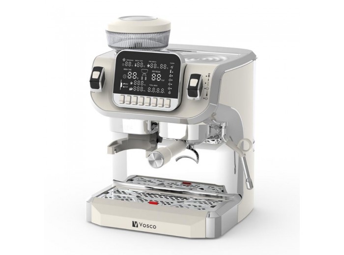 Vosco VST-520ECB Öğütücülü Barista Espresso Kahve Makinesi, 1 Gruplu, Beyaz Vosco VST-520ECB Öğütücülü Barista Espresso Kahve Makinesi, 1 Gruplu, Beyaz