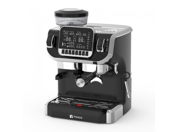 Vosco VST-520ECS Öğütücülü Barista Espresso Kahve Makinesi, 1 Gruplu, Siyah Vosco VST-520ECS Öğütücülü Barista Espresso Kahve Makinesi, 1 Gruplu, Siyah