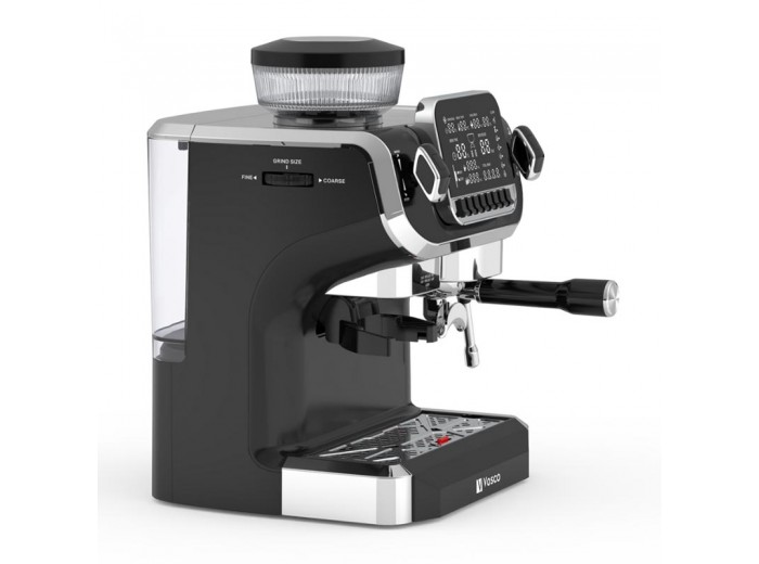 Vosco VST-520ECS Öğütücülü Barista Espresso Kahve Makinesi, 1 Gruplu, Siyah Vosco VST-520ECS Öğütücülü Barista Espresso Kahve Makinesi, 1 Gruplu, Siyah