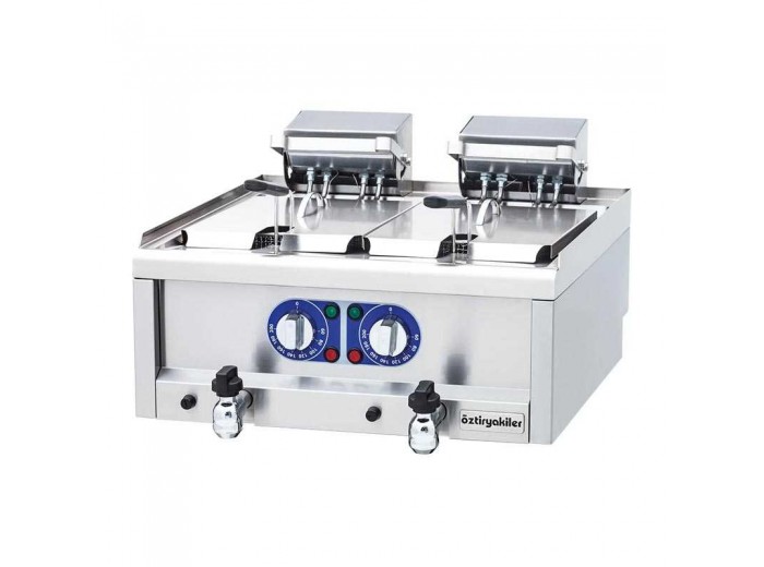 Öztiryakiler 600 Seri Set Üstü Fritöz, İkili, 7+7 L, 60x60x26 Öztiryakiler 600 Seri Set Üstü Fritöz, İkili, 7+7 L, 60x60x26