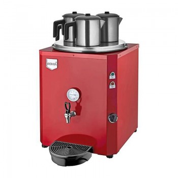 Remta DE10 Jumbo Çay Makinesi, 3 Demlikli, Kırmızı
