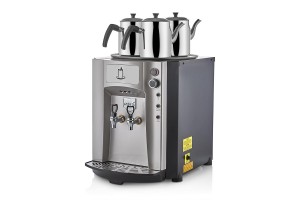 Remta DE10SP Premium Jumbo Şamandıralı Çay Makinesi, 3 Demlikli, 40 L,Gri