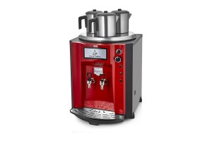 Remta DE10SP Premium Jumbo Şamandıralı Çay Makinesi, 3 Demlikli, 40 L,Kırmızı